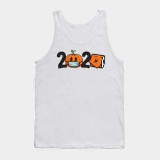 2020 Pumpkin In Mask Toilet Paper Halloween Gift Tank Top